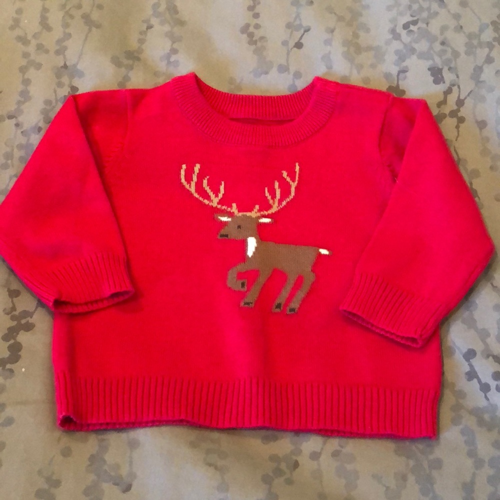 Long sleeve reindeer sweater